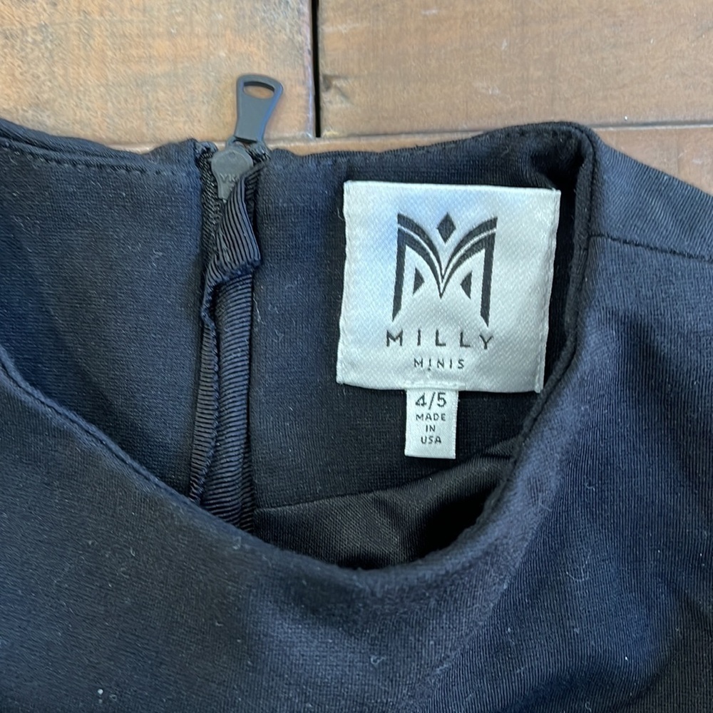 Milly minis blue geometric drop waist dress - Picture 3 of 5